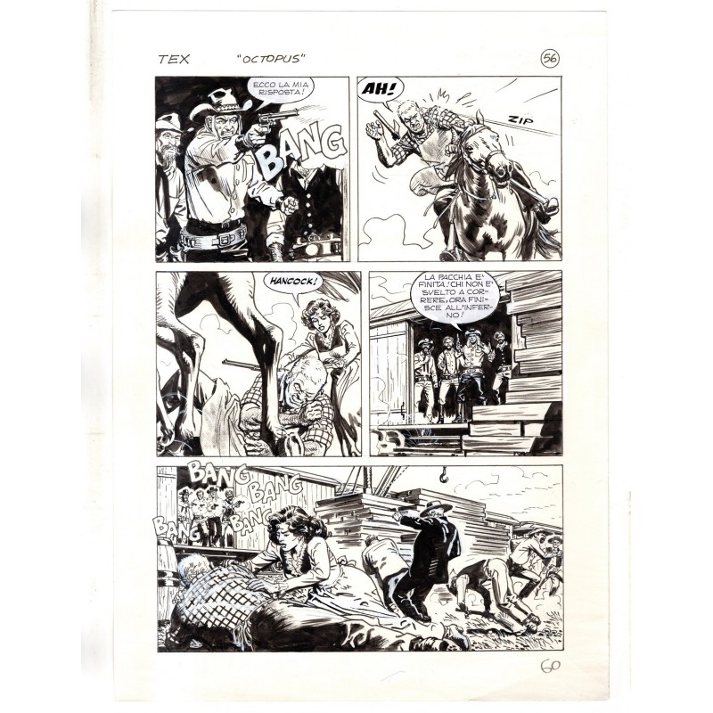 Tex - La banda dei serpenti - p.60 - Ernesto Seijas - Tavola Originale  - 2016