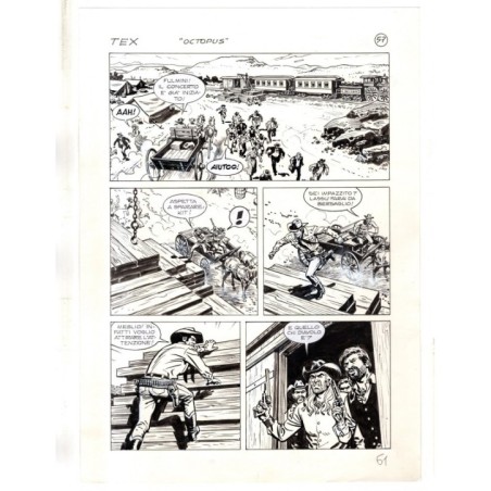 Tex - La banda dei serpenti - p.61 - Ernesto Seijas - Tavola Originale  - 2016