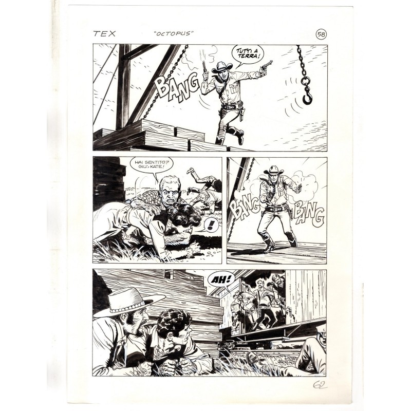 Tex - La banda dei serpenti - p.62 - Ernesto Seijas - Tavola Originale  - 2016