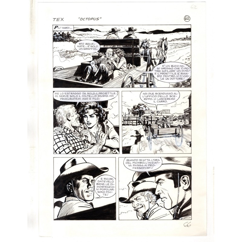 Tex - La banda dei serpenti - p.66 - Ernesto Seijas - Tavola Originale  - 2016