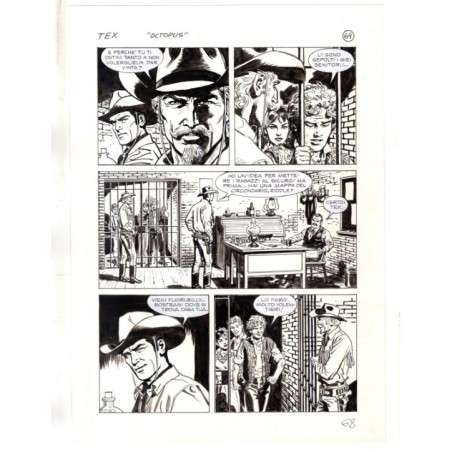 Tex - La banda dei serpenti - p.68 - Ernesto Seijas - Tavola Originale  - 2016