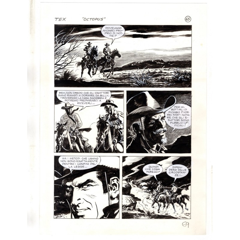 Tex - La banda dei serpenti - p.69 - Ernesto Seijas - Tavola Originale  - 2016