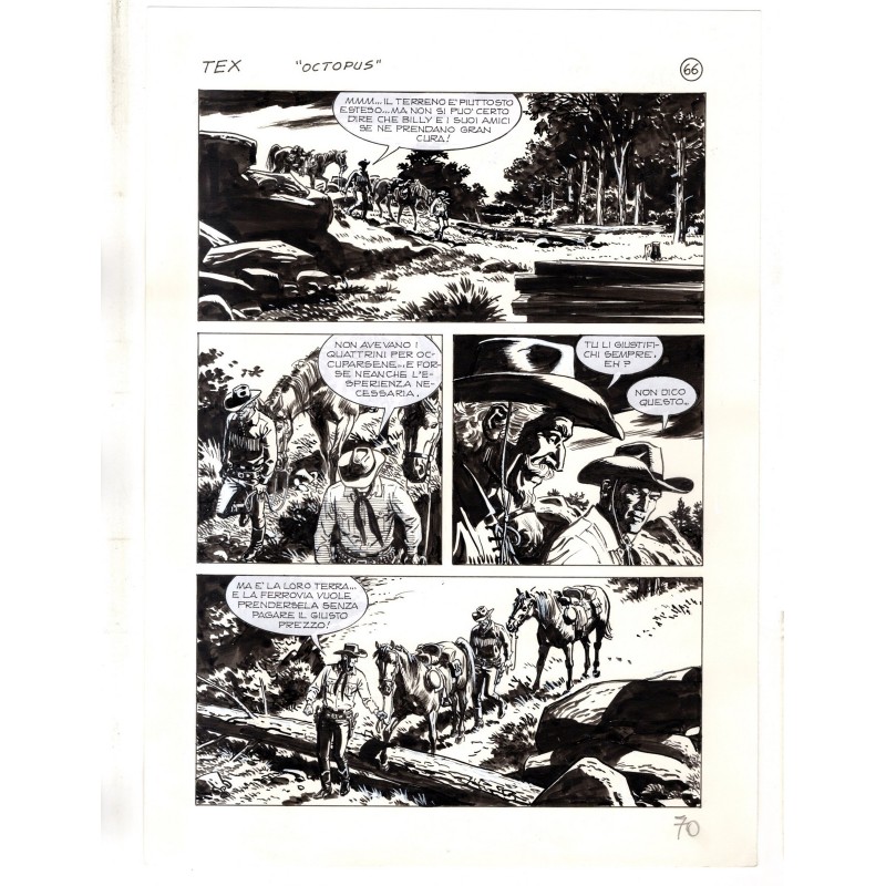 Tex - La banda dei serpenti - p.70 - Ernesto Seijas - Tavola Originale  - 2016