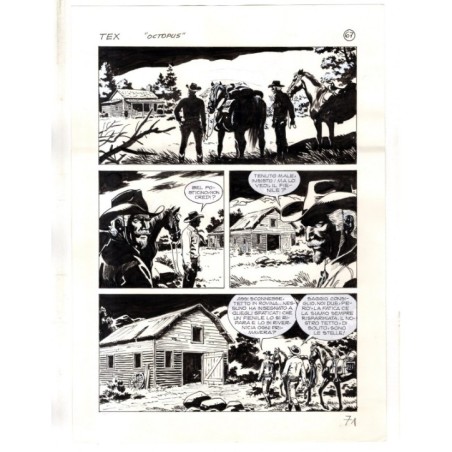 Tex - La banda dei serpenti - p.71 - Ernesto Seijas - Tavola Originale  - 2016