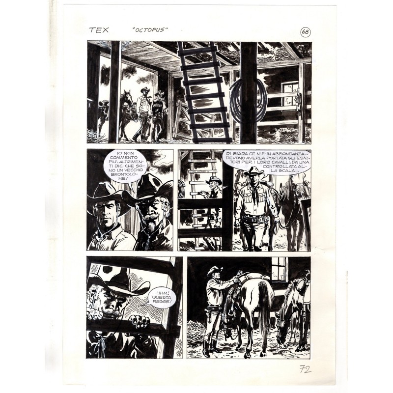 Tex - La banda dei serpenti - p.72 - Ernesto Seijas - Tavola Originale  - 2016