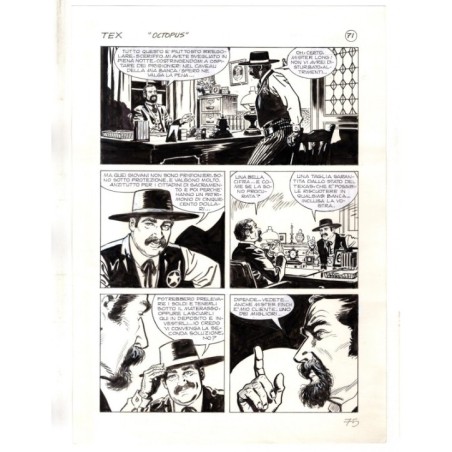Tex - La banda dei serpenti - p.75 - Ernesto Seijas - Tavola Originale  - 2016