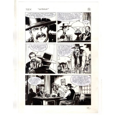 Tex - La banda dei serpenti - p.76 - Ernesto Seijas - Tavola Originale  - 2016