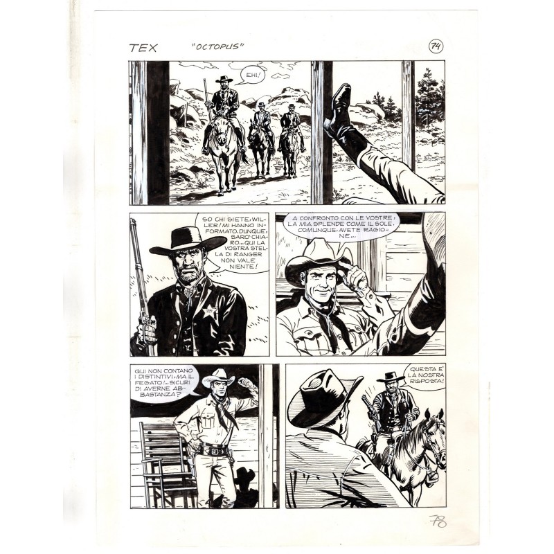 Tex - La banda dei serpenti - p.78 - Ernesto Seijas - Tavola Originale  - 2016