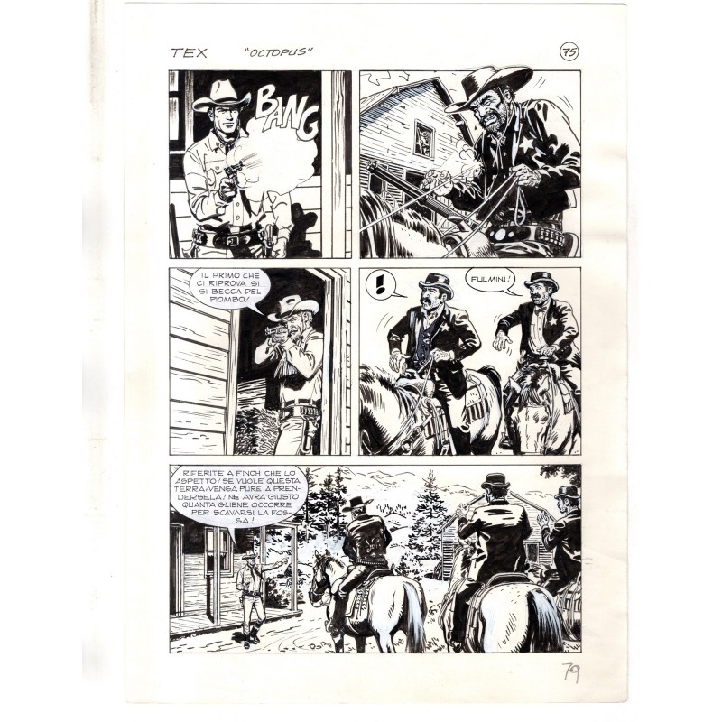 Tex - La banda dei serpenti - p.79 - Ernesto Seijas - Tavola Originale  - 2016