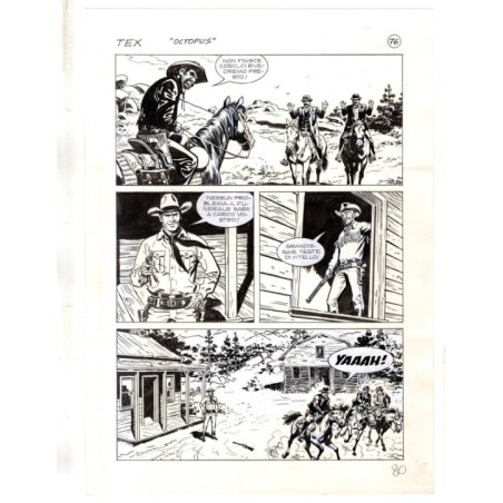 Tex - La banda dei serpenti - p.80 - Ernesto Seijas - Tavola Originale  - 2016