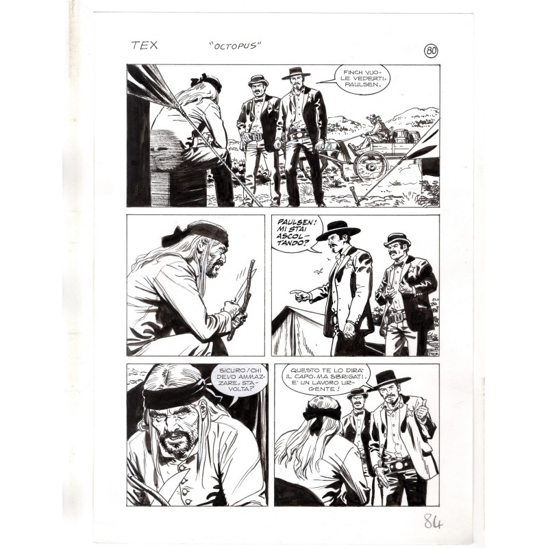 Tex - La banda dei serpenti - p.84 - Ernesto Seijas - Tavola Originale  - 2016