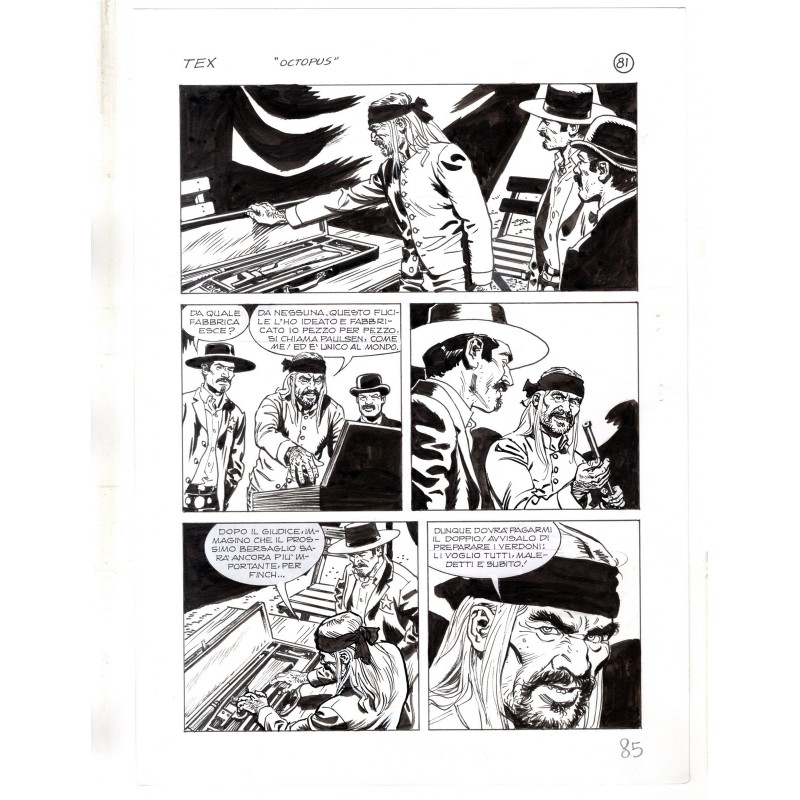 Tex - La banda dei serpenti - p.85 - Ernesto Seijas - Tavola Originale  - 2016