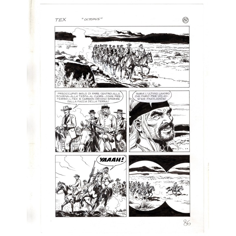 Tex - La banda dei serpenti - p.86 - Ernesto Seijas - Tavola Originale  - 2016