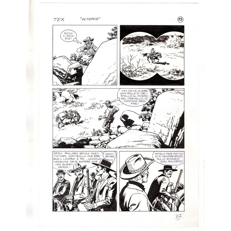 Tex - La banda dei serpenti - p.87 - Ernesto Seijas - Tavola Originale  - 2016
