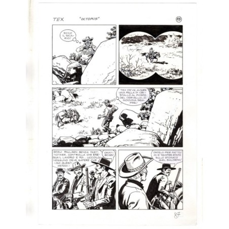 Tex - La banda dei serpenti - p.87 - Ernesto Seijas - Tavola Originale  - 2016