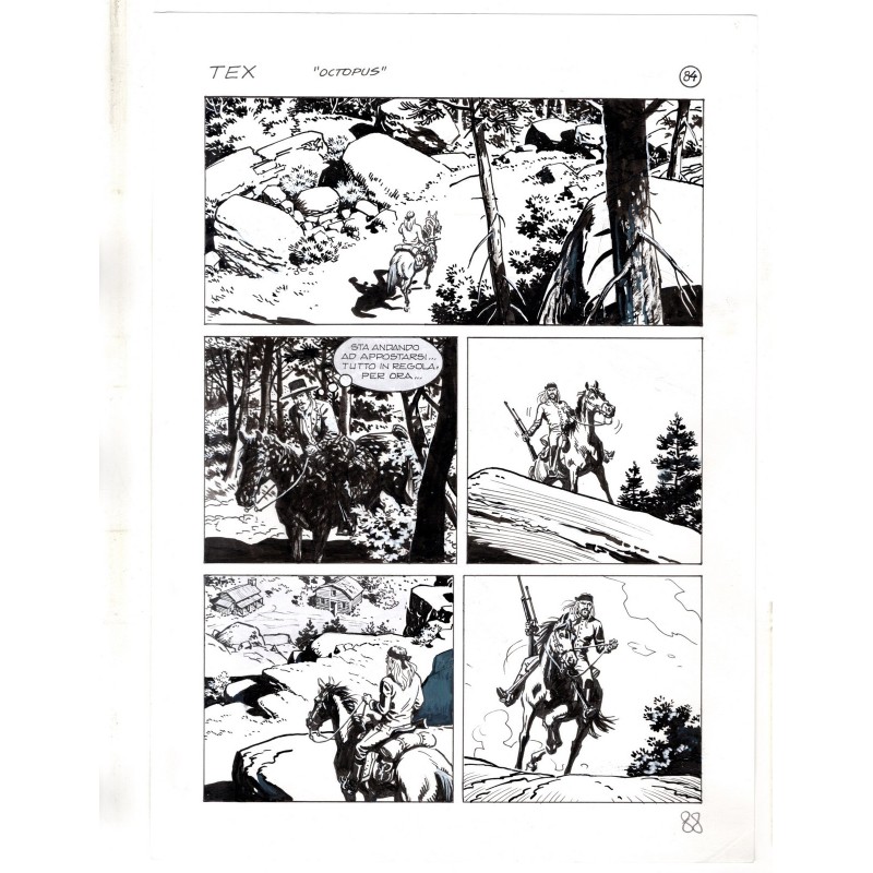 Tex - La banda dei serpenti - p.88 - Ernesto Seijas - Tavola Originale  - 2016