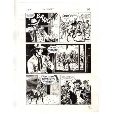 Tex - La banda dei serpenti - p.96 - Ernesto Seijas - Tavola Originale  - 2016