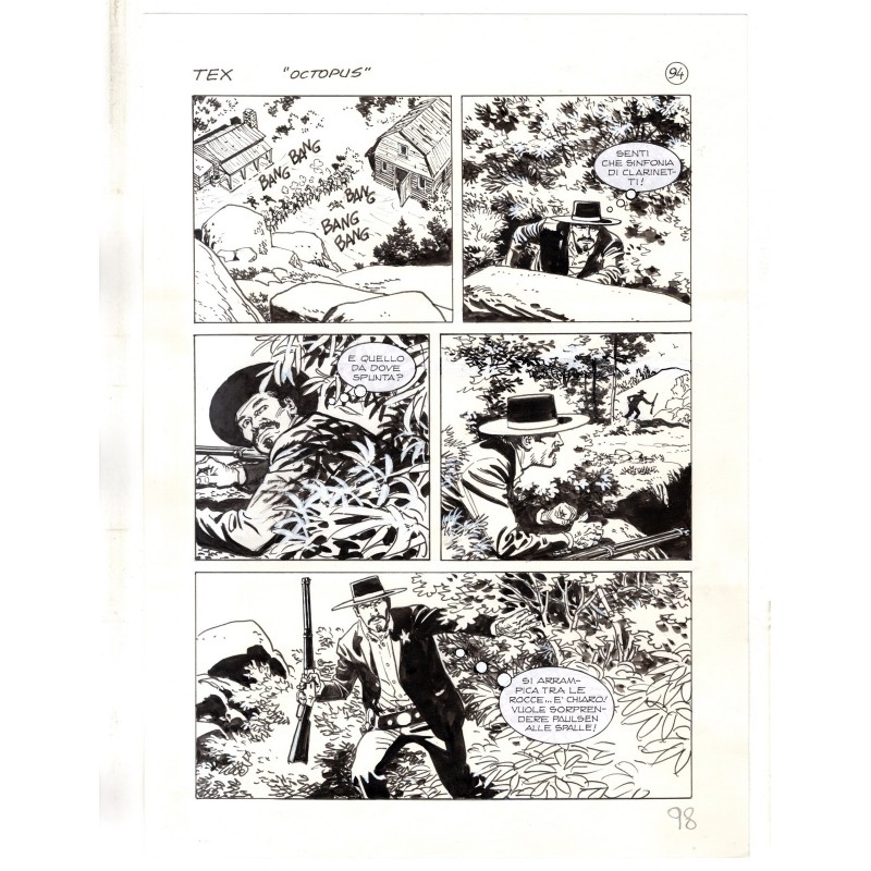 Tex - La banda dei serpenti - p.98 - Ernesto Seijas - Tavola Originale  - 2016