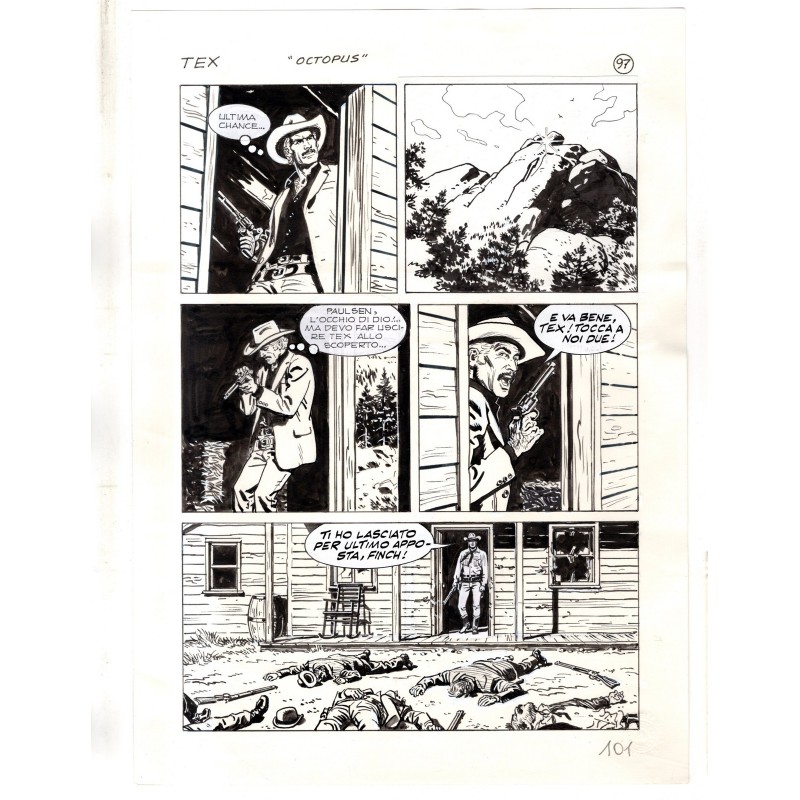 Tex - La banda dei serpenti - p.101 - Ernesto Seijas - Tavola Originale  - 2016