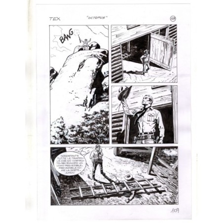 Tex - La banda dei serpenti - p.109 - Ernesto Seijas - Tavola Originale  - 2016