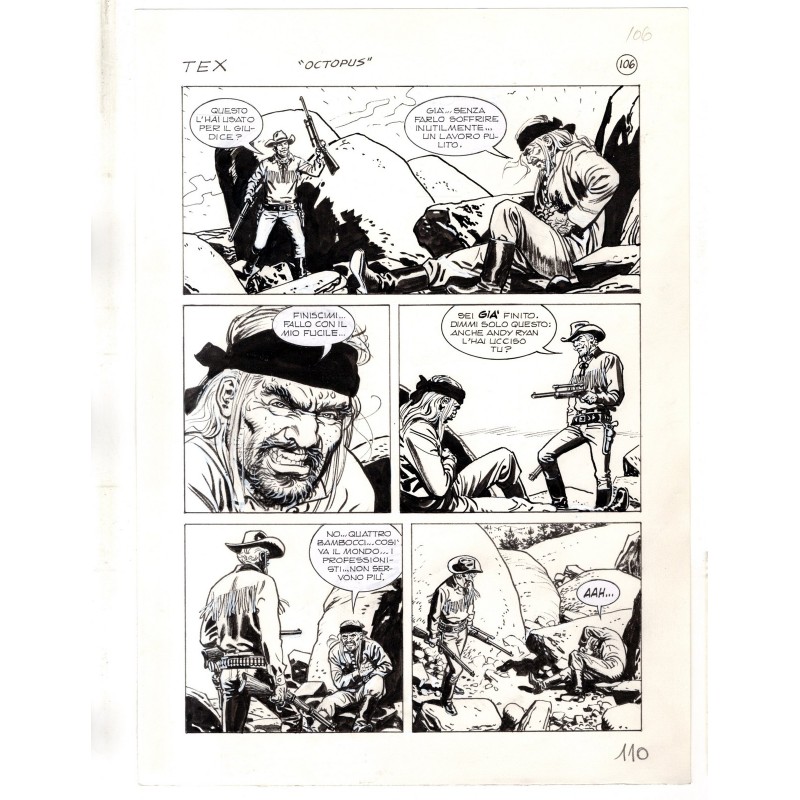 Tex - La banda dei serpenti - p.110 - Ernesto Seijas - Tavola Originale  - 2016