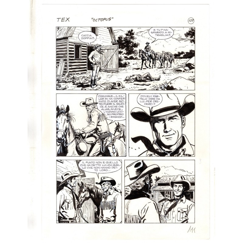 Tex - La banda dei serpenti - p.111 - Ernesto Seijas - Tavola Originale  - 2016