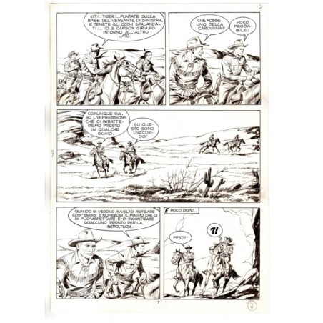 Tex - Fantasmi nel deserto - p.7 - Erio Nicolo' - Tavola Originale  - 1975