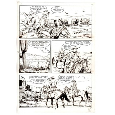 Tex - Fantasmi nel deserto - p.8 - Erio Nicolo' - Tavola Originale  - 1975