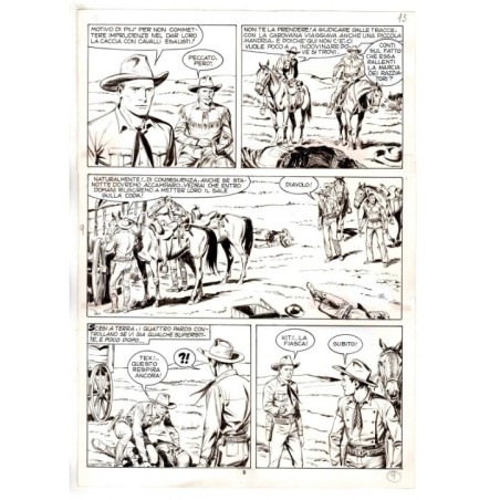 Tex - Fantasmi nel deserto - p.9 - Erio Nicolo' - Tavola Originale  - 1975
