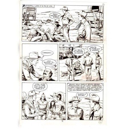 Tex - Fantasmi nel deserto - p.10 - Erio Nicolo' - Tavola Originale  - 1975