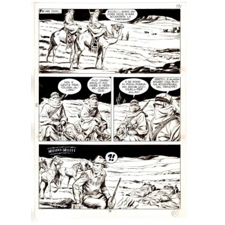 Tex - Fantasmi nel deserto - p.12 - Erio Nicolo' - Tavola Originale  - 1975