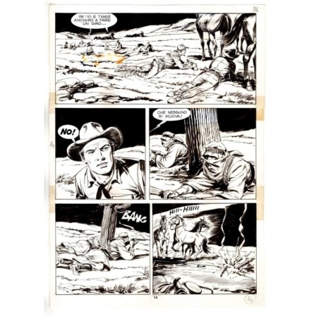 Tex - Fantasmi nel deserto - p.14 - Erio Nicolo' - Tavola Originale  - 1975