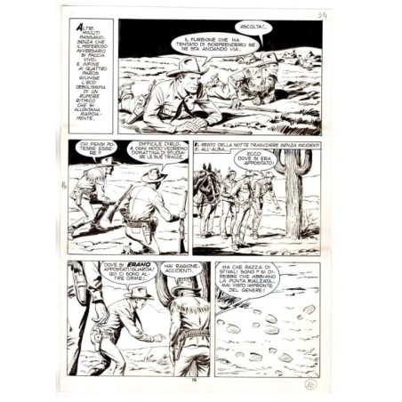 Tex - Fantasmi nel deserto - p.16 - Erio Nicolo' - Tavola Originale  - 1975