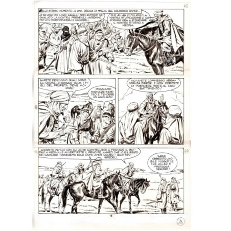 Tex - Fantasmi nel deserto - p.18 - Erio Nicolo' - Tavola Originale  - 1975