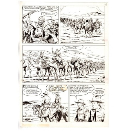 Tex - Fantasmi nel deserto - p.19 - Erio Nicolo' - Tavola Originale  - 1975