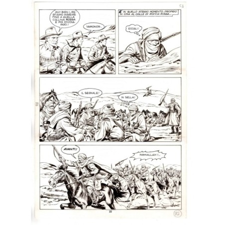 Tex - Fantasmi nel deserto - p.22 - Erio Nicolo' - Tavola Originale  - 1975