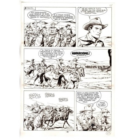 Tex - Fantasmi nel deserto - p.23 - Erio Nicolo' - Tavola Originale  - 1975