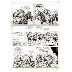 Tex - Fantasmi nel deserto - p.25 - Erio Nicolo' - Tavola Originale  - 1975