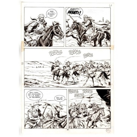 Tex - Fantasmi nel deserto - p.25 - Erio Nicolo' - Tavola Originale  - 1975