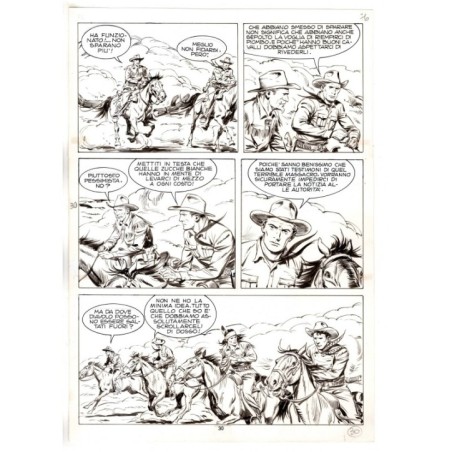 Tex - Fantasmi nel deserto - p.30 - Erio Nicolo' - Tavola Originale  - 1975
