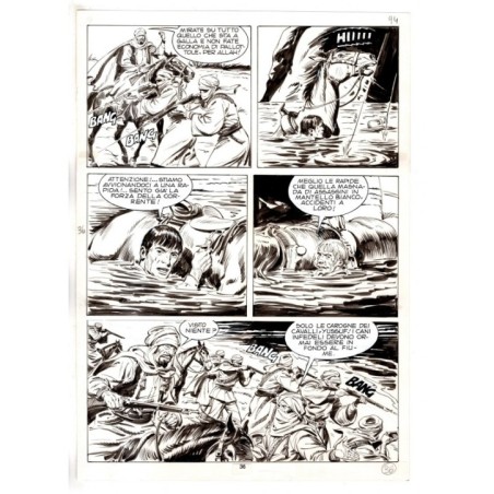Tex - Fantasmi nel deserto - p.36 - Erio Nicolo' - Tavola Originale  - 1975
