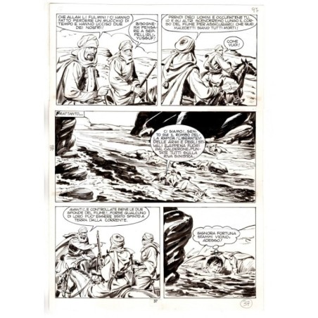 Tex - Fantasmi nel deserto - p.37 - Erio Nicolo' - Tavola Originale  - 1975