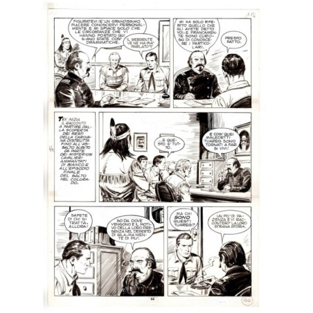 Tex - Fantasmi nel deserto - p.44 - Erio Nicolo' - Tavola Originale  - 1975