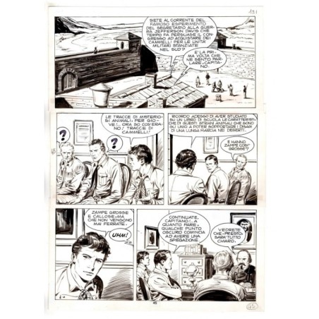 Tex - Fantasmi nel deserto - p.45 - Erio Nicolo' - Tavola Originale  - 1975