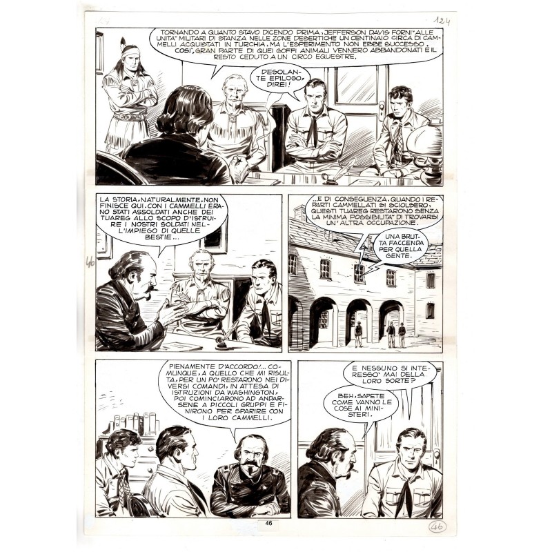 Tex - Fantasmi nel deserto - p.46 - Erio Nicolo' - Tavola Originale  - 1975