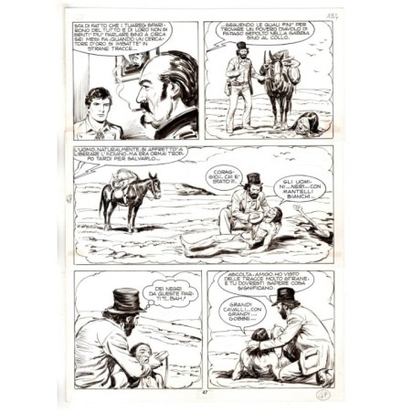 Tex - Fantasmi nel deserto - p.47 - Erio Nicolo' - Tavola Originale  - 1975