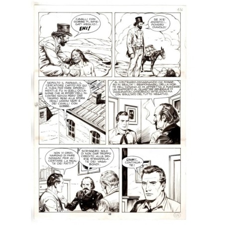 Tex - Fantasmi nel deserto - p.48 - Erio Nicolo' - Tavola Originale  - 1975