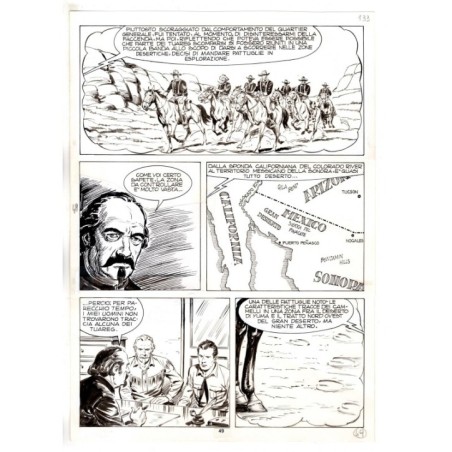 Tex - Fantasmi nel deserto - p.49 - Erio Nicolo' - Tavola Originale  - 1975
