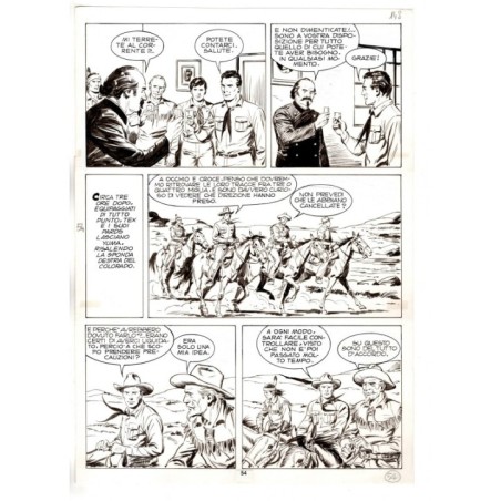 Tex - Fantasmi nel deserto - p.54 - Erio Nicolo' - Tavola Originale  - 1975