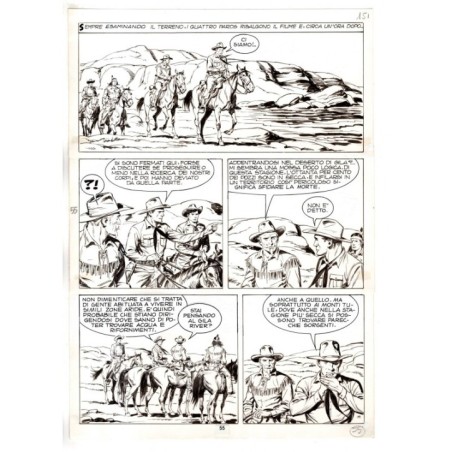 Tex - Fantasmi nel deserto - p.55 - Erio Nicolo' - Tavola Originale  - 1975